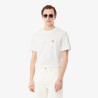 T-shirt Lacoste en coton jersey épais avec bande siglée Blanc | DM’Sports