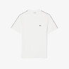 T-shirt Lacoste en coton jersey épais avec bande siglée Blanc | DM’Sports