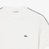 T-shirt Lacoste en coton jersey épais avec bande siglée Blanc | DM’Sports
