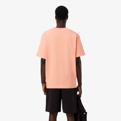 T-shirt Lacoste en coton jersey épais Miami Rose Corail| DM’Sports
