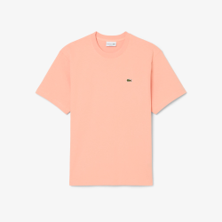 T-shirt Lacoste en coton jersey épais Miami Rose Corail
