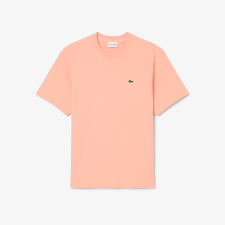 T-shirt Lacoste en coton jersey épais Miami Rose Corail| DM’Sports