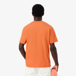 T-shirt Lacoste en coton jersey mi-épais Orange Blossom| DM’Sports