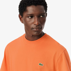 T-shirt Lacoste en coton jersey mi-épais Orange Blossom| DM’Sports