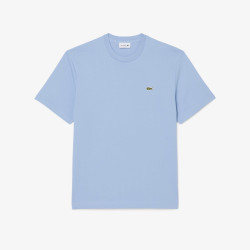 T-shirt Lacoste en coton jersey mi-épais Bleu clair| DM’Sports
