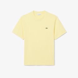 T-shirt Lacoste en coton jersey mi-épais Jaune pastel| DM’Sports