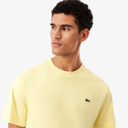 T-shirt Lacoste en coton jersey mi-épais Jaune pastel| DM’Sports