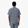 T-shirt Lacoste en jersey texturé rayé Chambray/Buffalo| DM’Sports