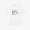 T-shirt Lacoste en coton imprimé Blanc Classic fit | DM’Sports