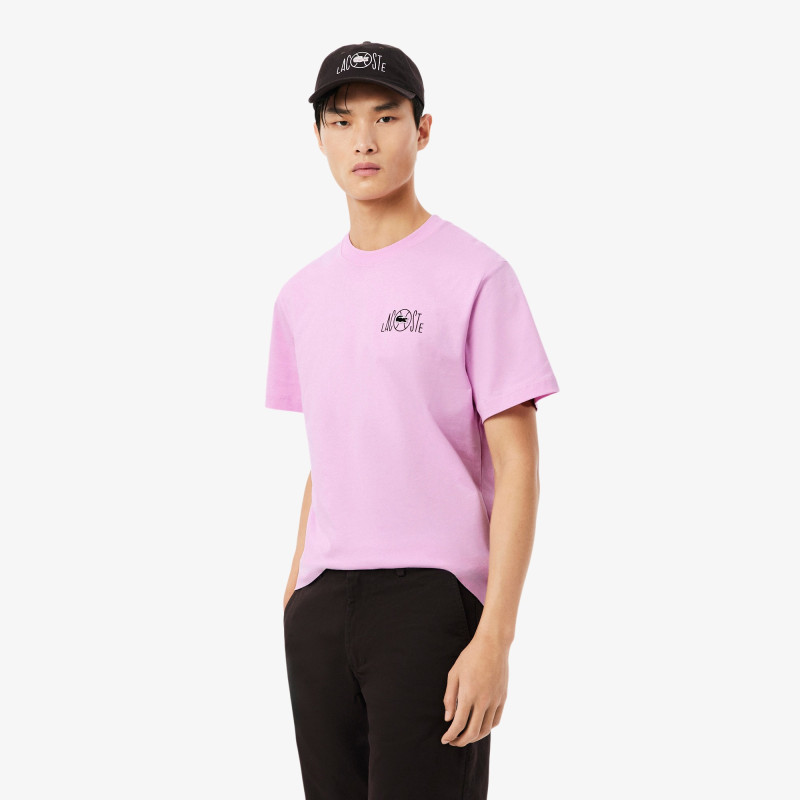 T-shirt Lacoste en coton biologique imprimé tennis Albizia