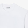 T-shirt Lacoste en coton avec imprimé crocodile Blanc | DM’Sports