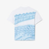 T-shirt Lacoste en coton avec imprimé crocodile Blanc | DM’Sports