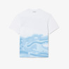 T-shirt Lacoste en coton avec imprimé crocodile Blanc | DM’Sports