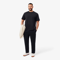 T-shirt Lacoste en coton jersey épais avec imprimé tennis au dos Noir | DM’Sports