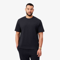 T-shirt Lacoste en coton jersey épais avec imprimé tennis au dos Noir | DM’Sports