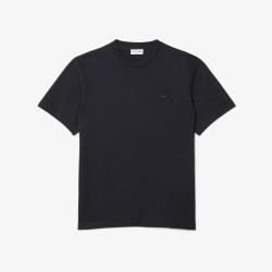 T-shirt Lacoste en coton jersey épais avec imprimé tennis au dos Noir | DM’Sports