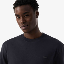 T-shirt Lacoste en coton jersey épais avec imprimé tennis au dos Noir | DM’Sports