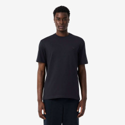 T-shirt Lacoste en coton jersey épais avec imprimé tennis au dos Noir
