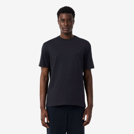 T-shirt Lacoste en coton jersey épais avec imprimé tennis au dos Noir