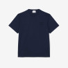 T-shirt Lacoste en coton jersey avec logo embossé Midnight Blue | DM’Sports