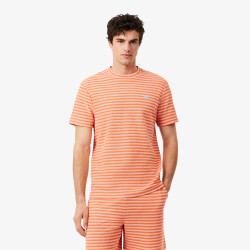 T-shirt Lacoste CLASSIC STRIPED Homme Miami Blossom – T-shirt rayé en coton biologique col rond