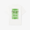 T-shirt Lacoste en coton biologique à imprimé tennis Blanc | DM’Sports