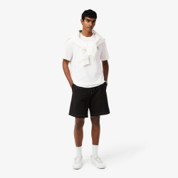 T-shirt Lacoste en coton biologique à imprimé tennis Blanc | DM’Sports