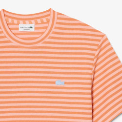 T-shirt Lacoste Classic Striped en coton Miami/Blossom | DM’Sports