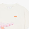Ensemble LACOSTE bébé coton imprimé blanc et rose