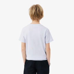 T-shirt en coton imprimé graphique Confortable Sportswear avec Crocodile Brodé LACOSTE bleu clair