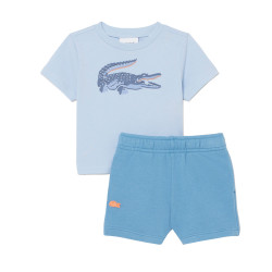 Ensemble bébé coton imprimé LACOSTE bleu