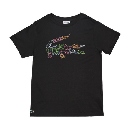 T-shirt enfant avec imrpimé LACOSTE noir