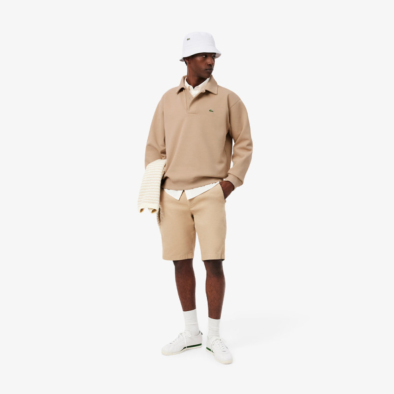 Bob LACOSTE en piqué de coton biologique uni Blanc