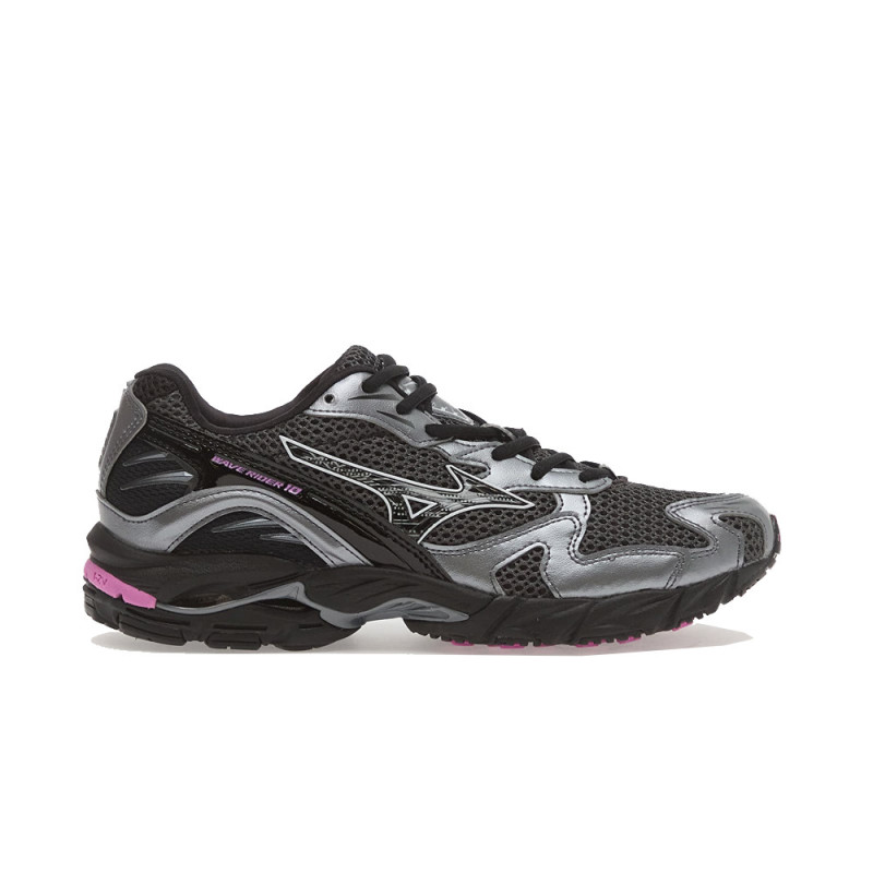 Baskets MIZUNO Wave Rider 10 noires et roses