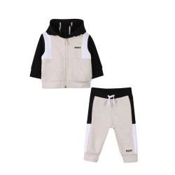 Ensemble Boss Beige et Noir Bébé cardigan et pantalon