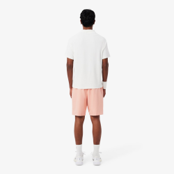 Short de Tennis Lacoste Diamond Taffeta Rose Corail Homme | DM'Sports