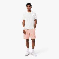 Short de Tennis Lacoste Diamond Taffeta Rose Corail Homme | DM'Sports