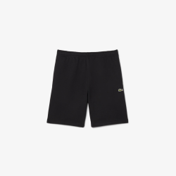 Short Lacoste Regular Fit Molleton Noir Homme | DM'Sports