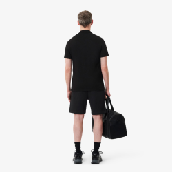 Short Lacoste Regular Fit Molleton Noir Homme | DM'Sports