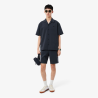 Short Lacoste Seersucker Coton Noir Gris Foncé Homme | DM'Sports
