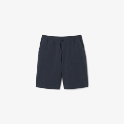 Short Lacoste Seersucker Coton Noir Gris Foncé Homme | DM'Sports