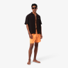Short de Bain Lacoste Mid Length Orange Vert Homme | DM'Sports