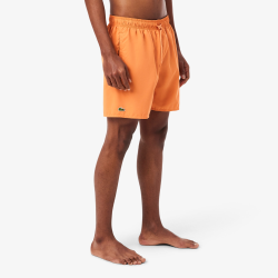 Short de Bain Lacoste Mid Length Orange Vert Homme | DM'Sports