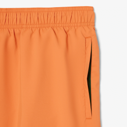 Short de Bain Lacoste Mid Length Orange Vert Homme | DM'Sports
