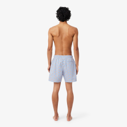 Short de Bain Lacoste Imprimé Crocodile Bleu Clair Homme | DM'Sports