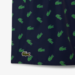 Short de Bain Lacoste Imprimé Crocodile Bleu Nuit Homme | DM'Sports
