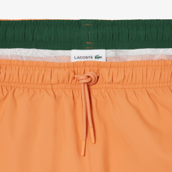 Short de Bain Lacoste Court Séchage Rapide Orange Vert Homme | DM'Sports
