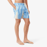 Short de Bain Lacoste Mi-Long Rayé Blanc Beige Homme | DM'Sports