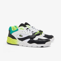 Sneakers LACOSTE Game Trainer Pro Homme Blanc/Vert – Style rétro tennis en mesh et cuir