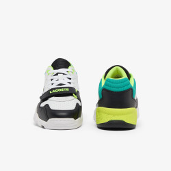 Sneakers LACOSTE Game Trainer Pro Homme Blanc/Vert – Style rétro tennis en mesh et cuir